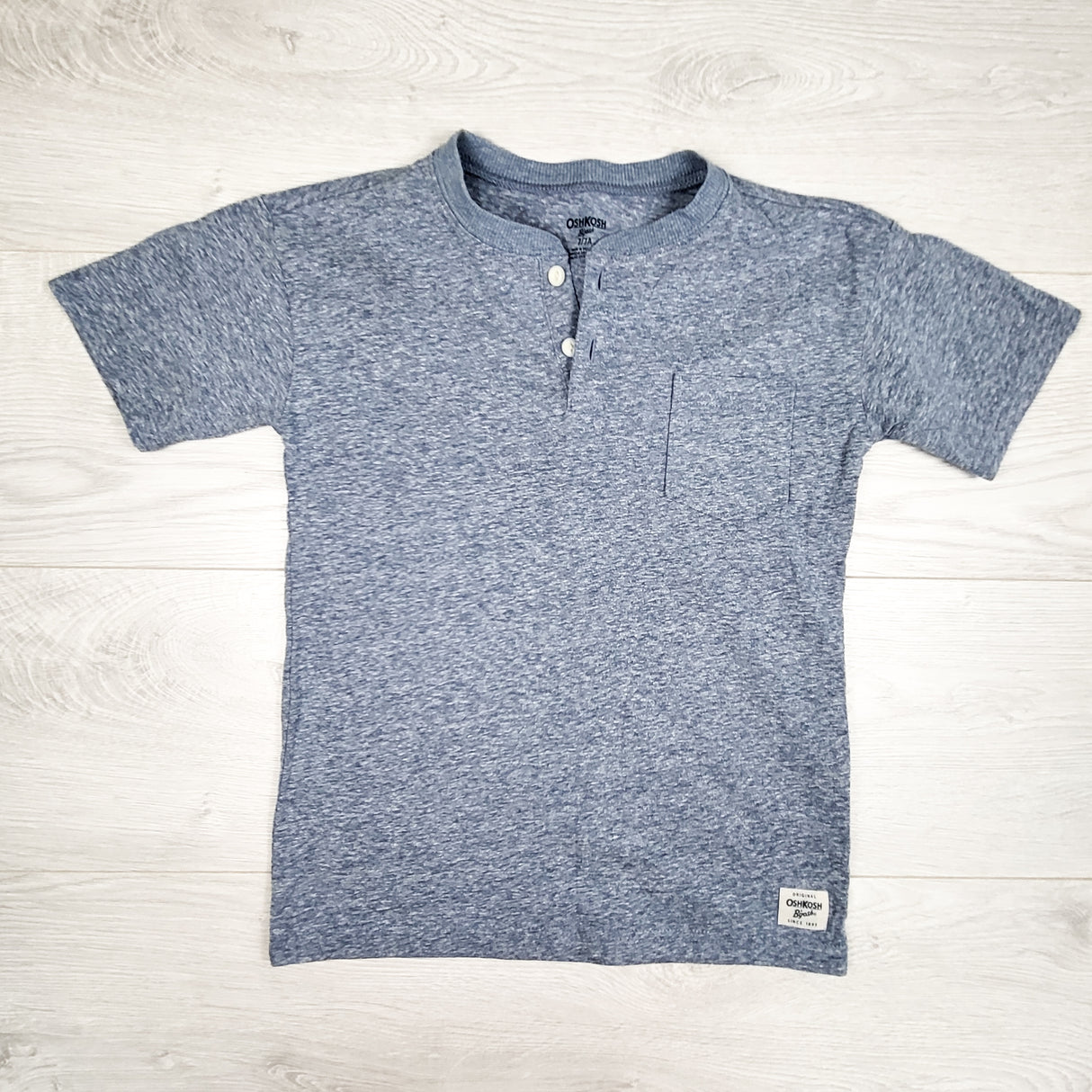 Oshkosh heathered blue t-shirt. Size 7