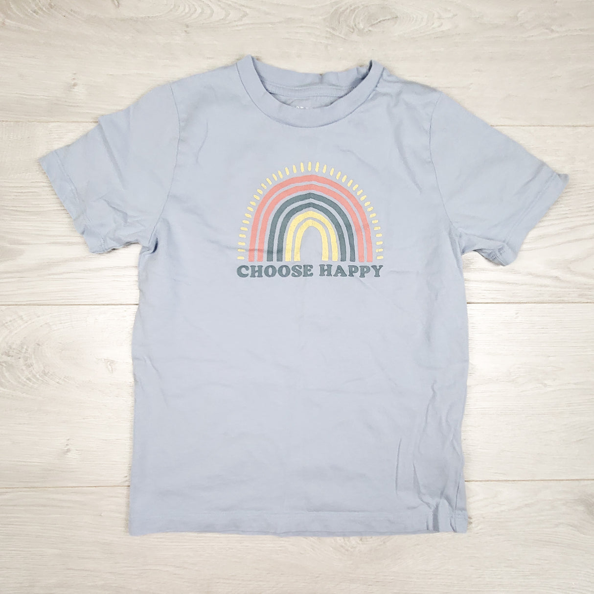 Joe blue "Choose Happy" t-shirt with rainbow. Size 7/8