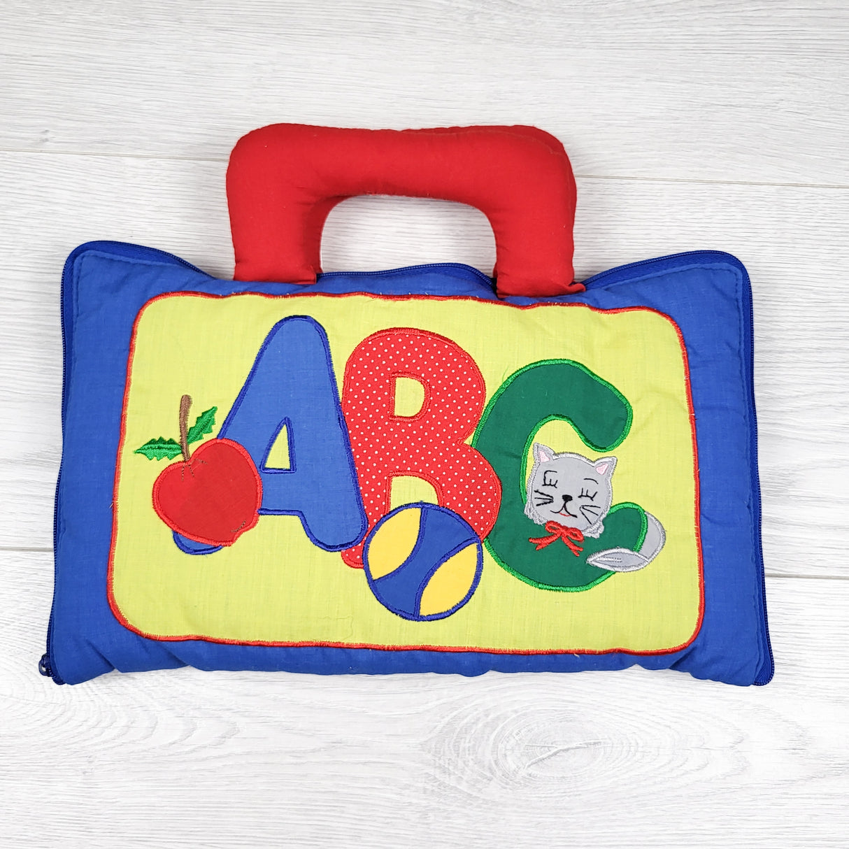 Vintage Alma's Designs / Pockets of Learning Interactive ABC Cloth Travel Quiet Book / Toy