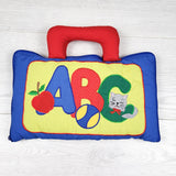 Vintage Alma's Designs / Pockets of Learning Interactive ABC Cloth Travel Quiet Book / Toy