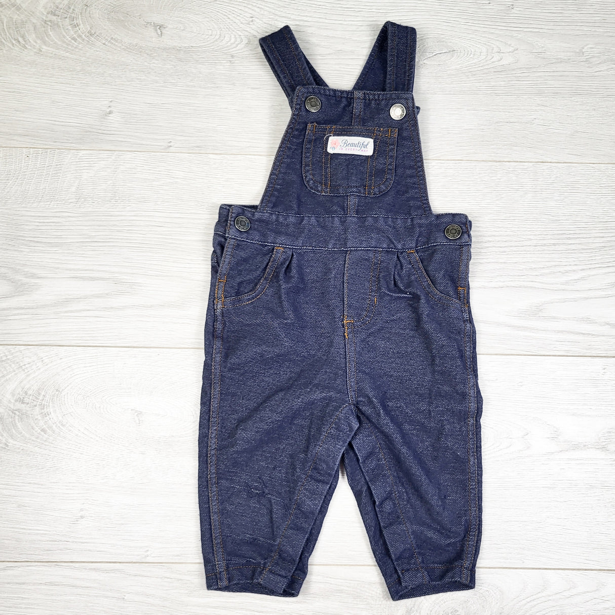 Carters denim look overalls. Size 6 months