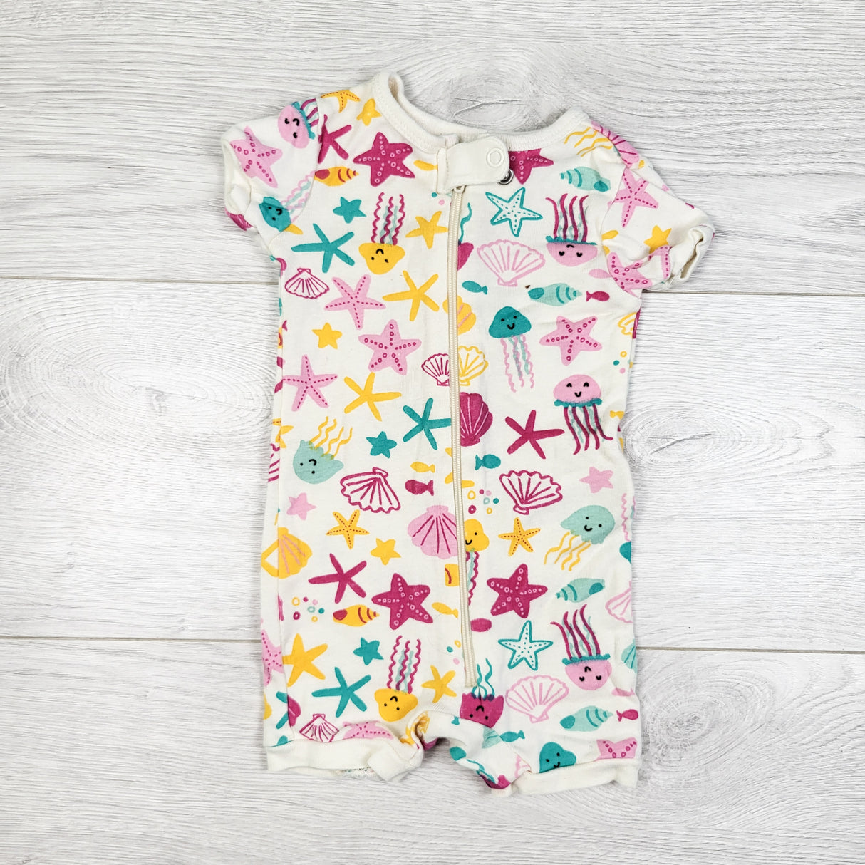 Joe Fresh sleep romper with sea life. Size 3-6 months