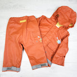 Krickets orange 2pc rain suit. Size 12 months - AS IS