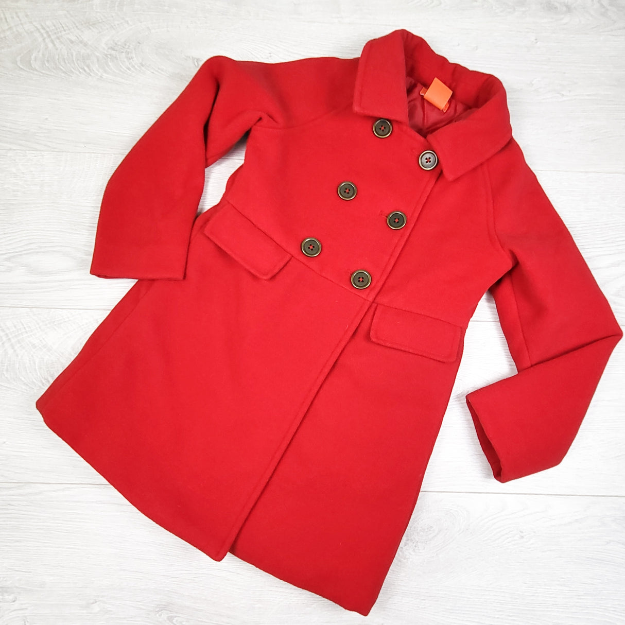 Joe Fresh red pea coat. Size 5T