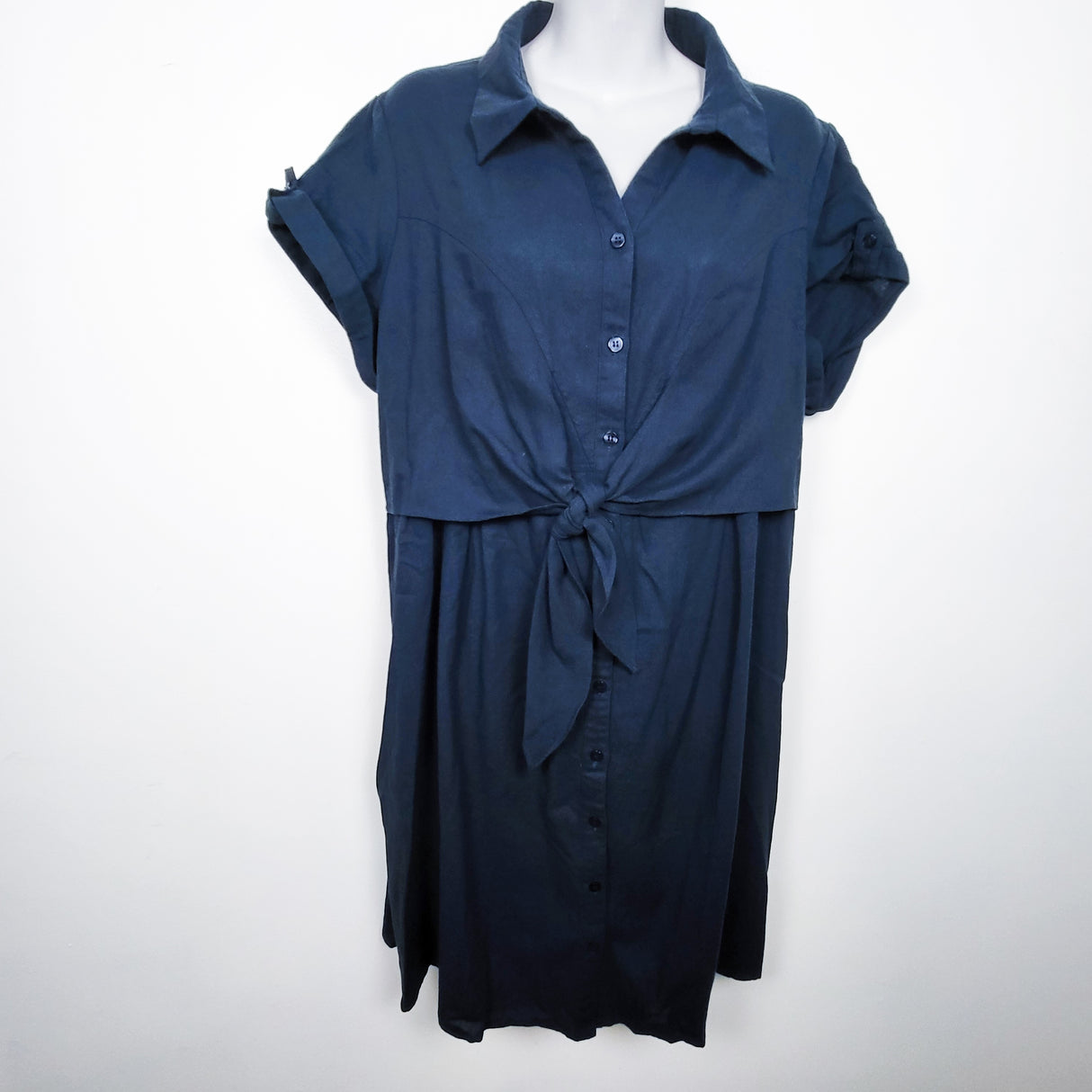 Ripe Maternity Colette Tie Up Linen Blend Dress. Size LARGE - Retails for $180 New