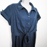 Ripe Maternity Colette Tie Up Linen Blend Dress. Size LARGE - Retails for $180 New