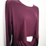 Ripe Maternity Maroon "Tessa" Ribbed Knit Nursing Top. Size XL