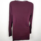 Ripe Maternity Maroon "Tessa" Ribbed Knit Nursing Top. Size XL