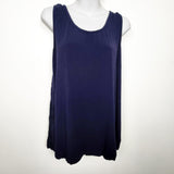 Hazel and Jools navy bamboo blend swing tank. Size XL