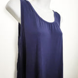 Hazel and Jools navy bamboo blend swing tank. Size XL