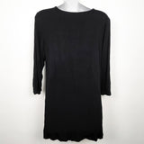 Hazel and Jools black 3/4 sleeve bamboo blend swing top. Size XL