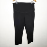 Ripe Maternity black crop maternity dress pant. Size large