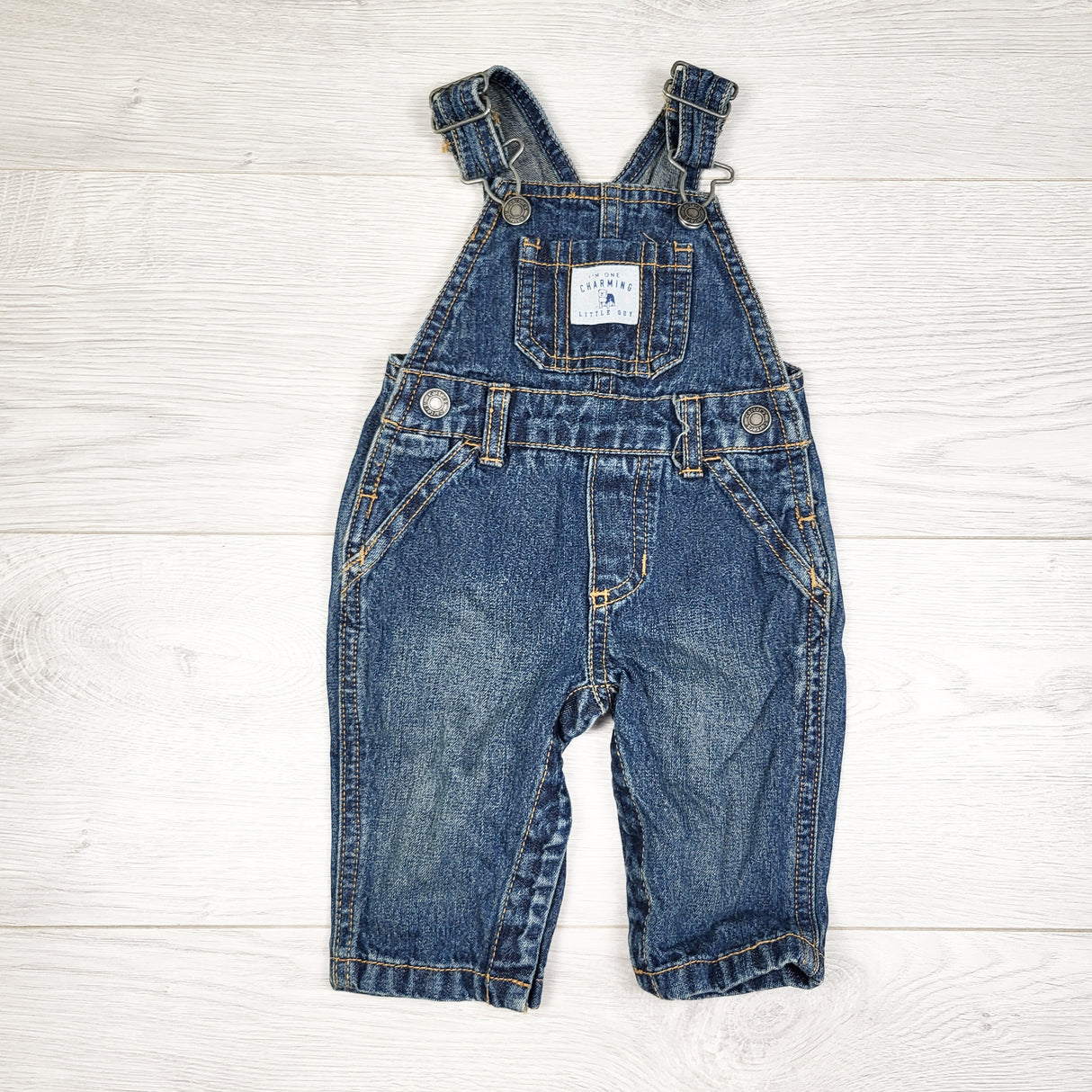 Carters denim overalls. Size 3 months