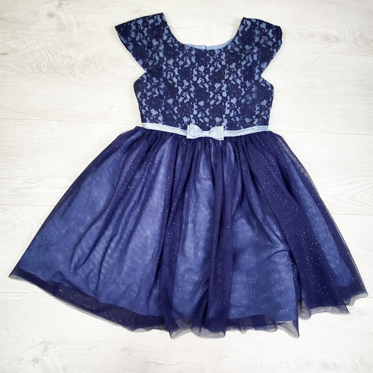 Jona Michelle blue special occasion dress with sparkles. Size 7