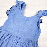 Sigrid Olson Kids blue striped textured dress. Size 7