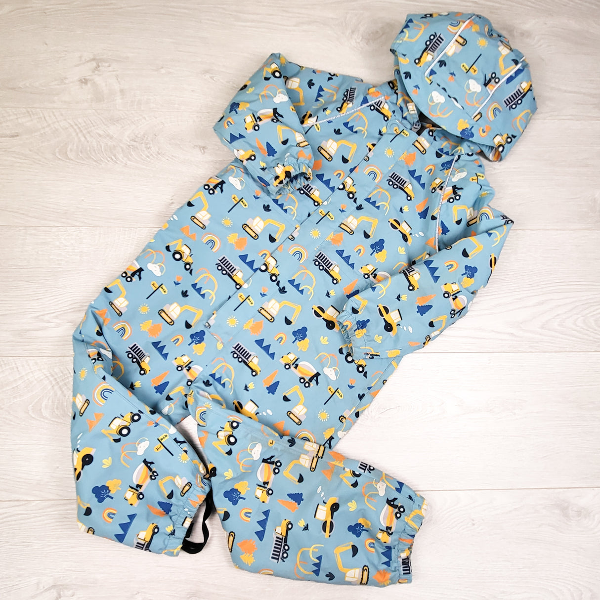 Jan and Jul fleece lined one piece rain suit. Size 3T - AS IS