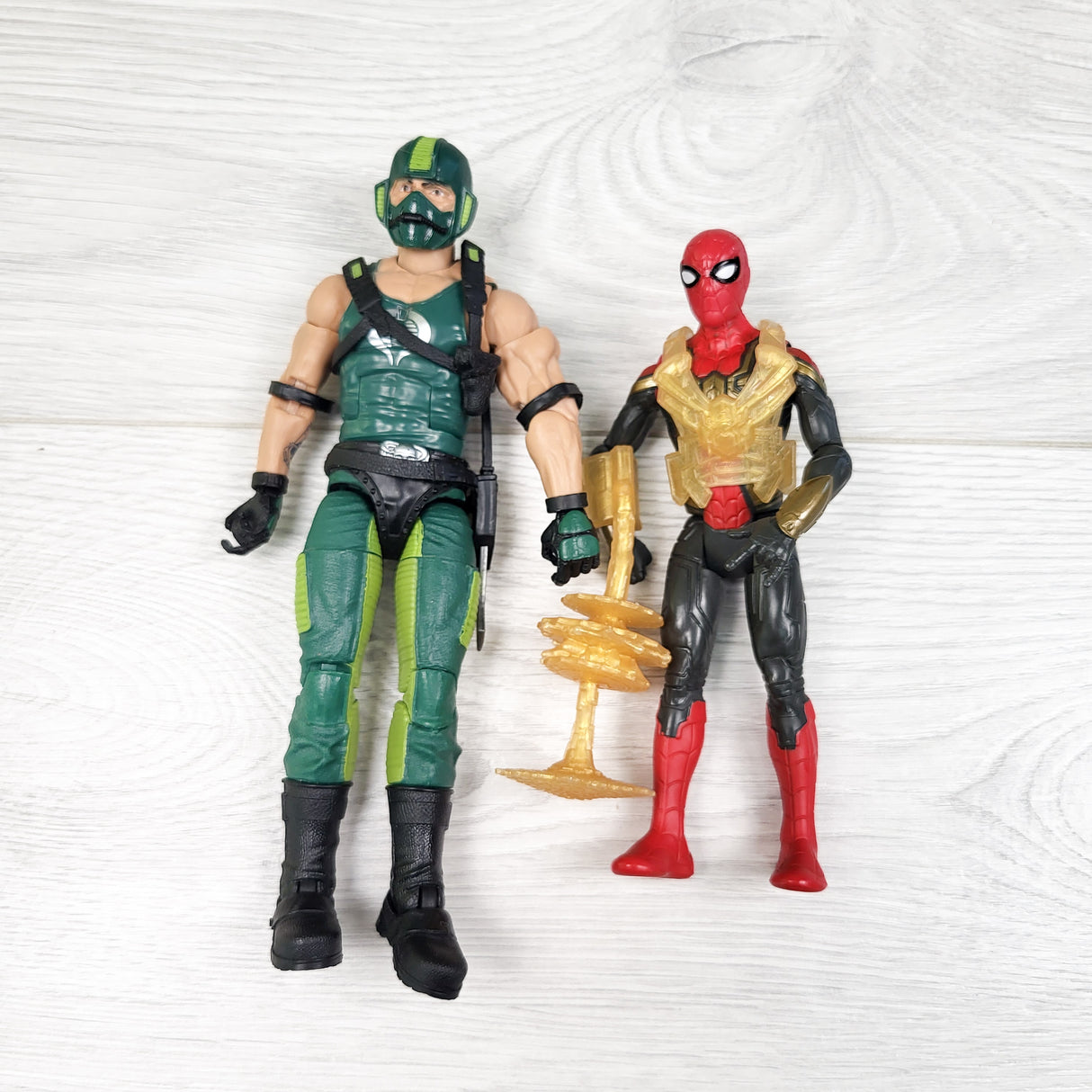 Pair of action figures (G.I. Joe and Spider-man)