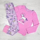 Oshkosh purple and pink "Cosmicorn" 2pc PJs. Size 8 - AS IS