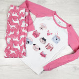 Gap pink and white 2pc PJs with dogs. Size 8 - AS IS