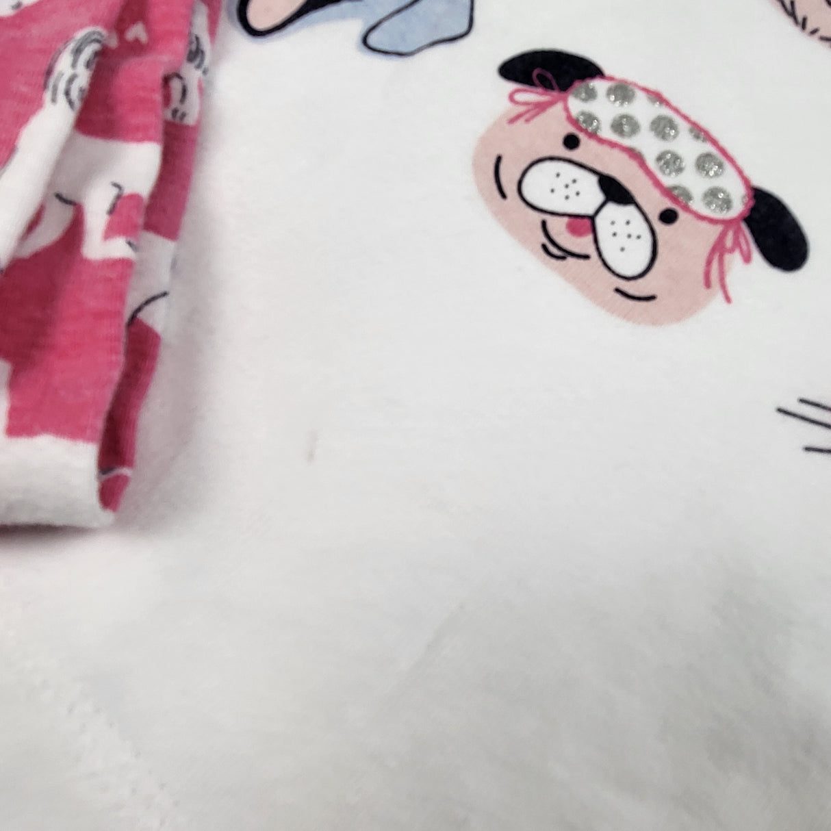 Gap pink and white 2pc PJs with dogs. Size 8 - AS IS