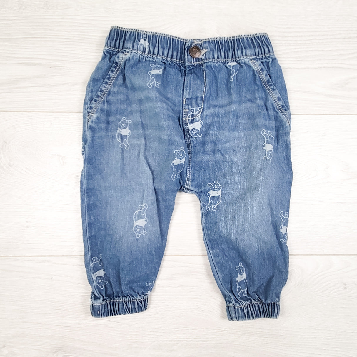 Baby B'gosh x Disney lightweight pull-on Winnie the Pooh jeans. Size 9 months