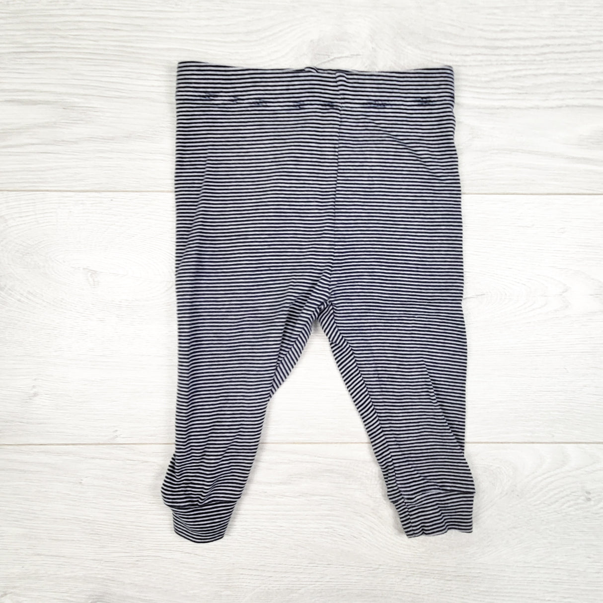 Joe navy striped pants. Size 6-12 months