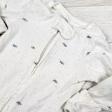 Carters white zippered cotton sleeper with turtles. Newborn size