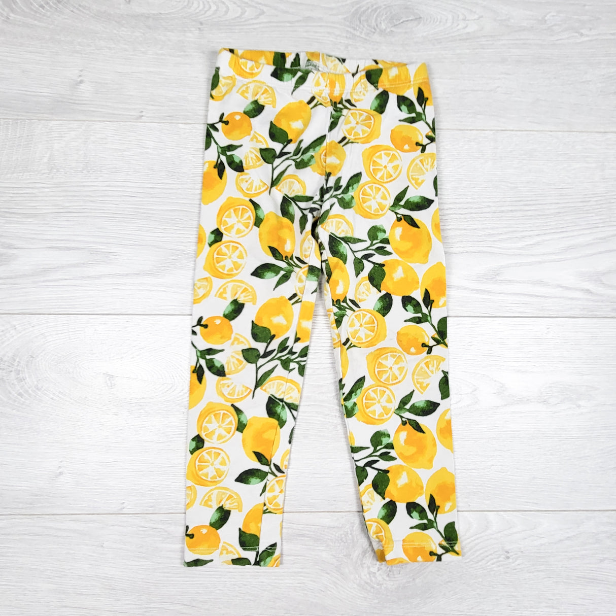 Old Navy lemon print leggings. Size 4T