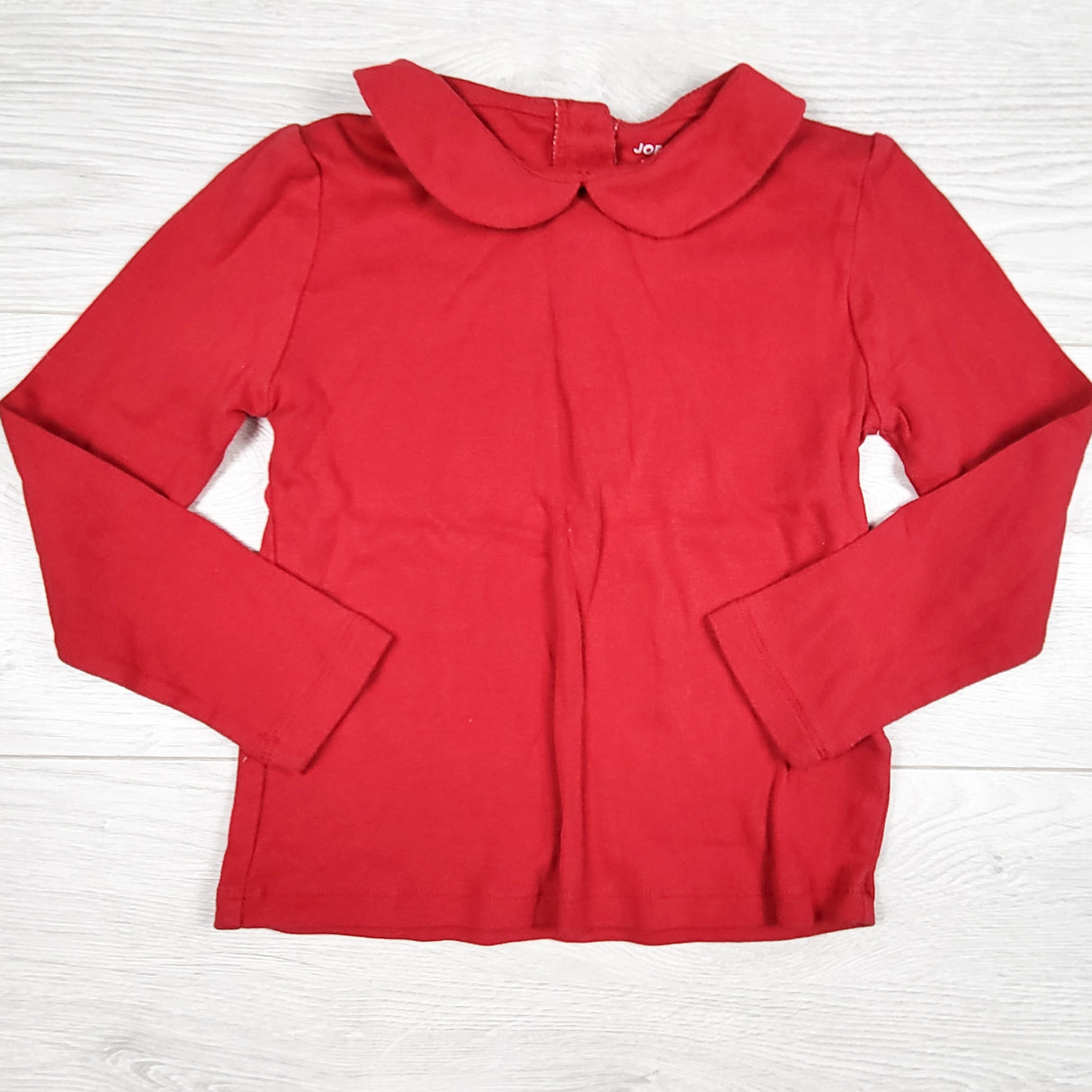 Joe red long sleeve top with Peter Pan collar. Size 4T