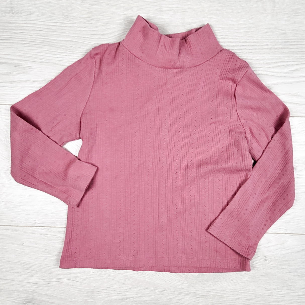 Joe pink pointelle knit mock turtleneck top. Size 3T