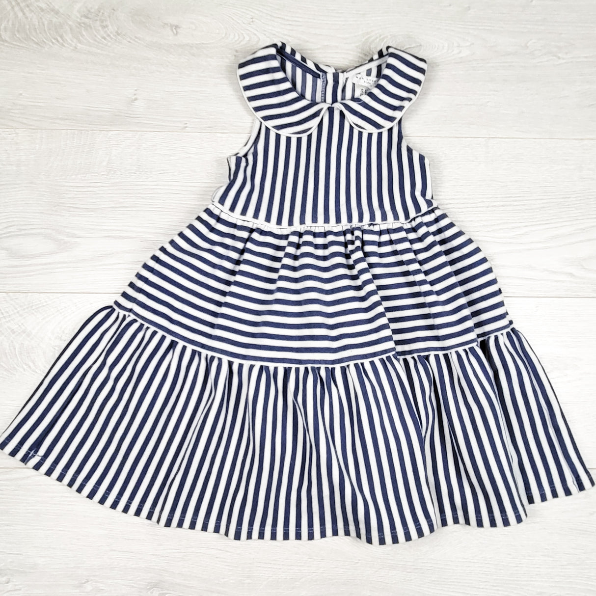 Max Studio Kids blue striped sleeveless dress. Size 4T