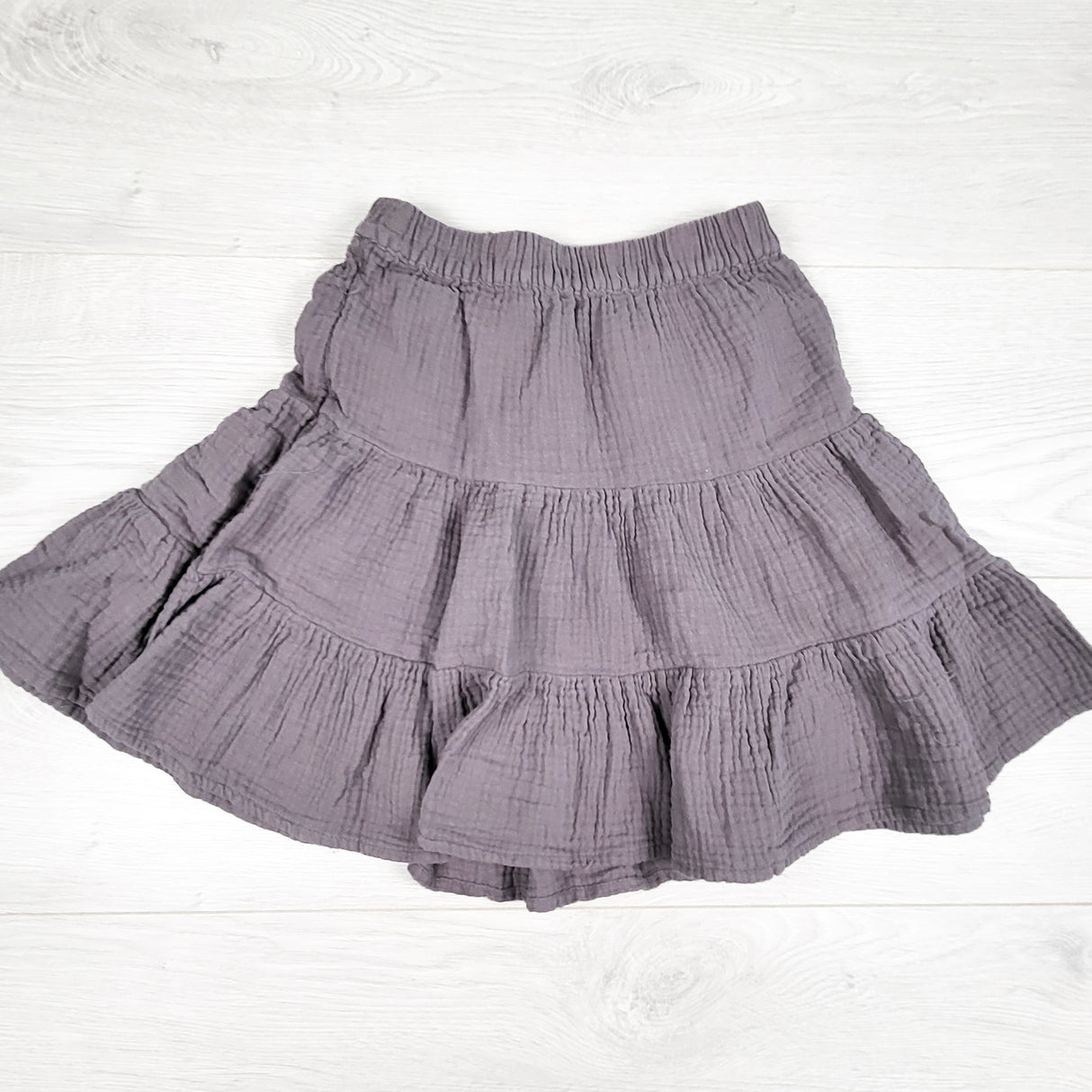 H and M grey tiered muslin cotton skirt. Size 2/3T