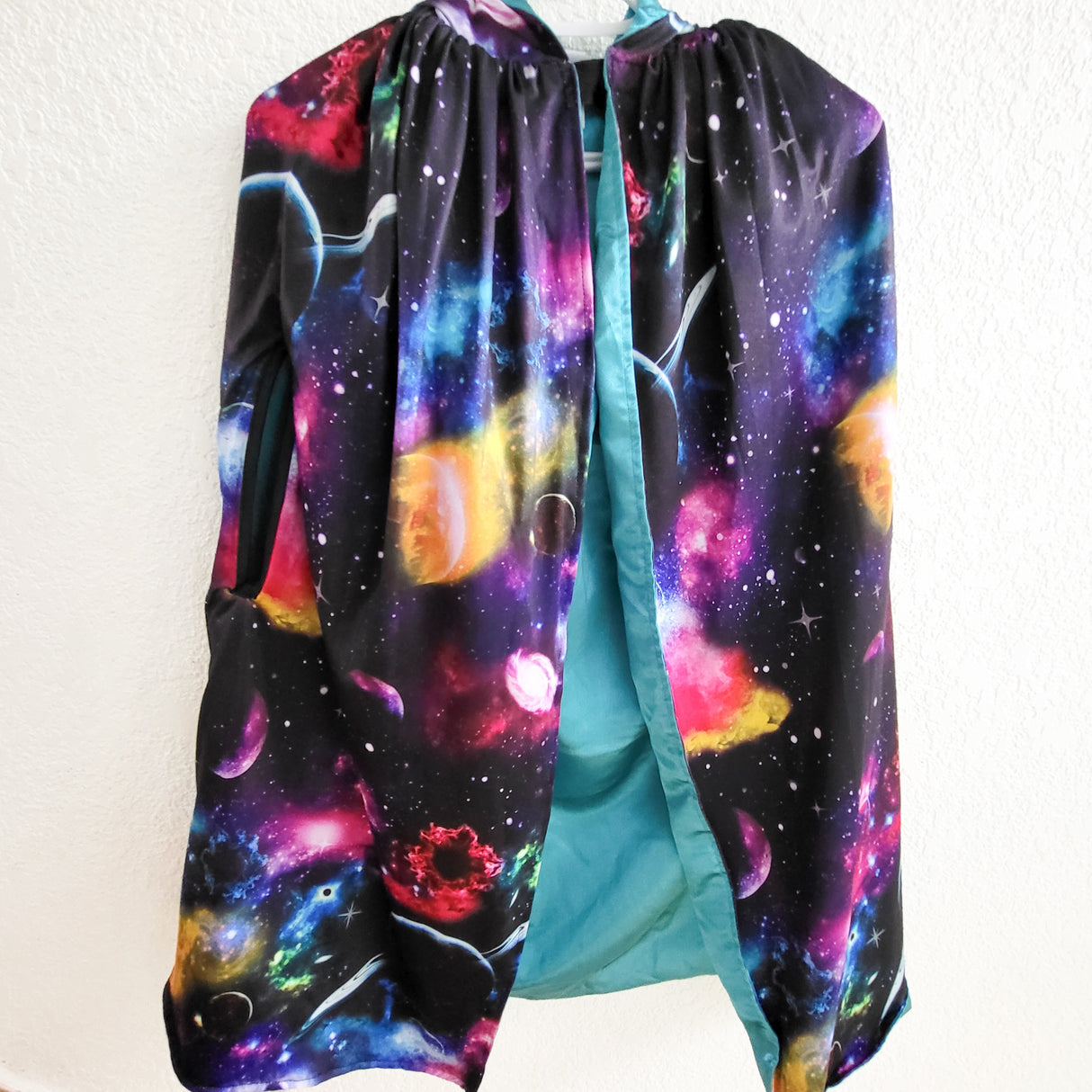 Great Pretenders black hooded galaxy cloak