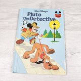 Vintage 1980 Disney Pluto the Detective hardcover book - AS IS