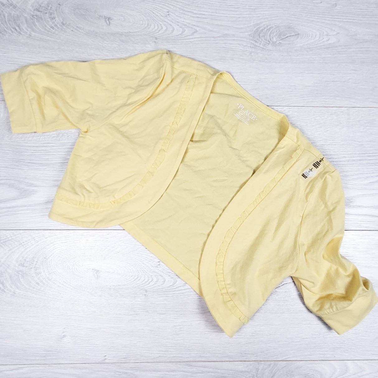 NEW - Children's Place yellow cotton shrug. Size 10/12