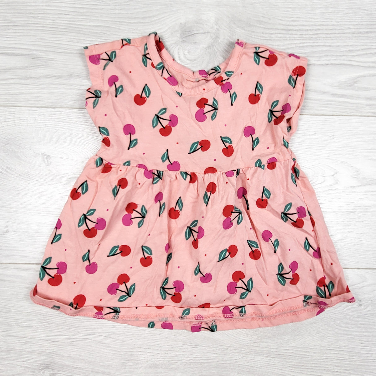 George pink dress with cherries. Size 12-18 months