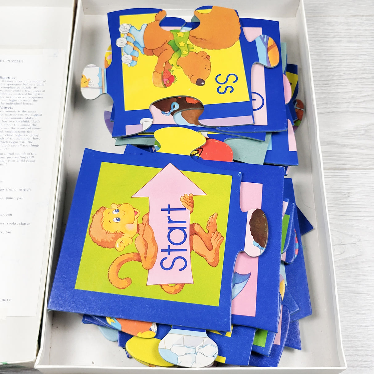 Vintage 1986 Discovery Toys "Rainbows, Rabbits and Roses" floor puzzle (sorry, no shipping)