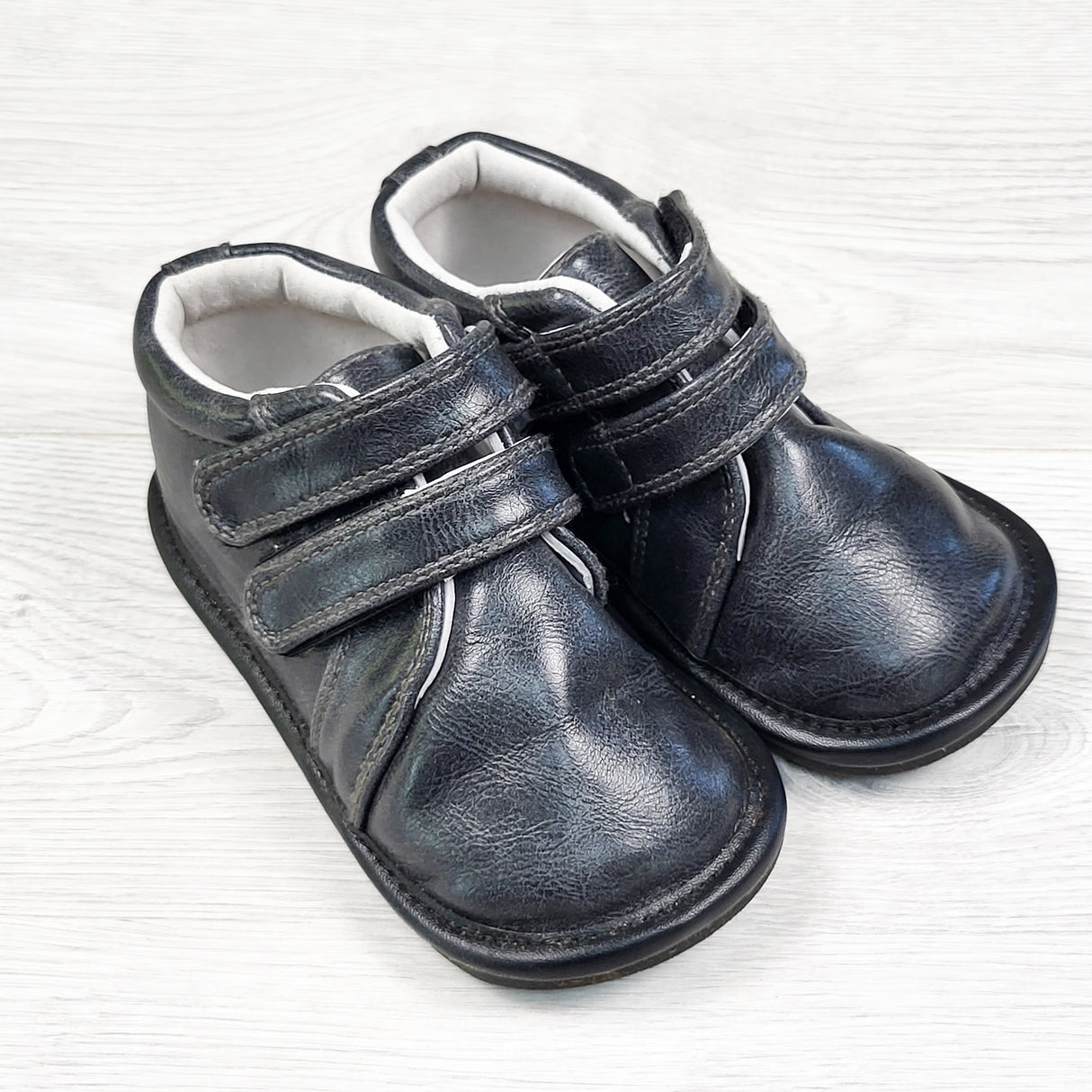Jack and Lily charcoal grey leather shoes. Size 30 to 36 months (size 8)