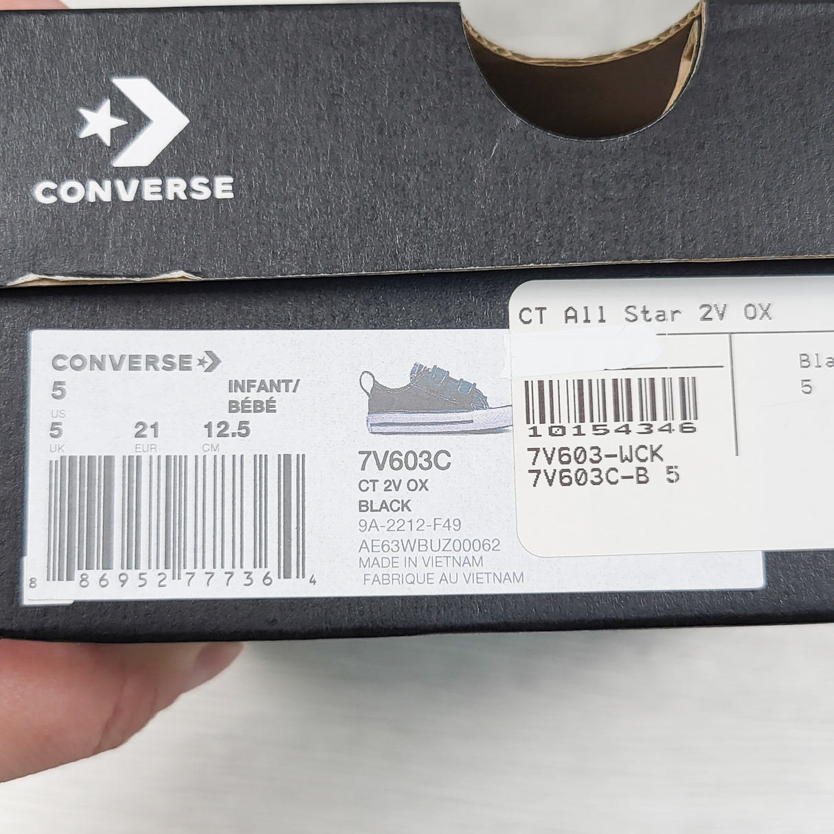 NEW - Converse black All Stars shoes. Size 5