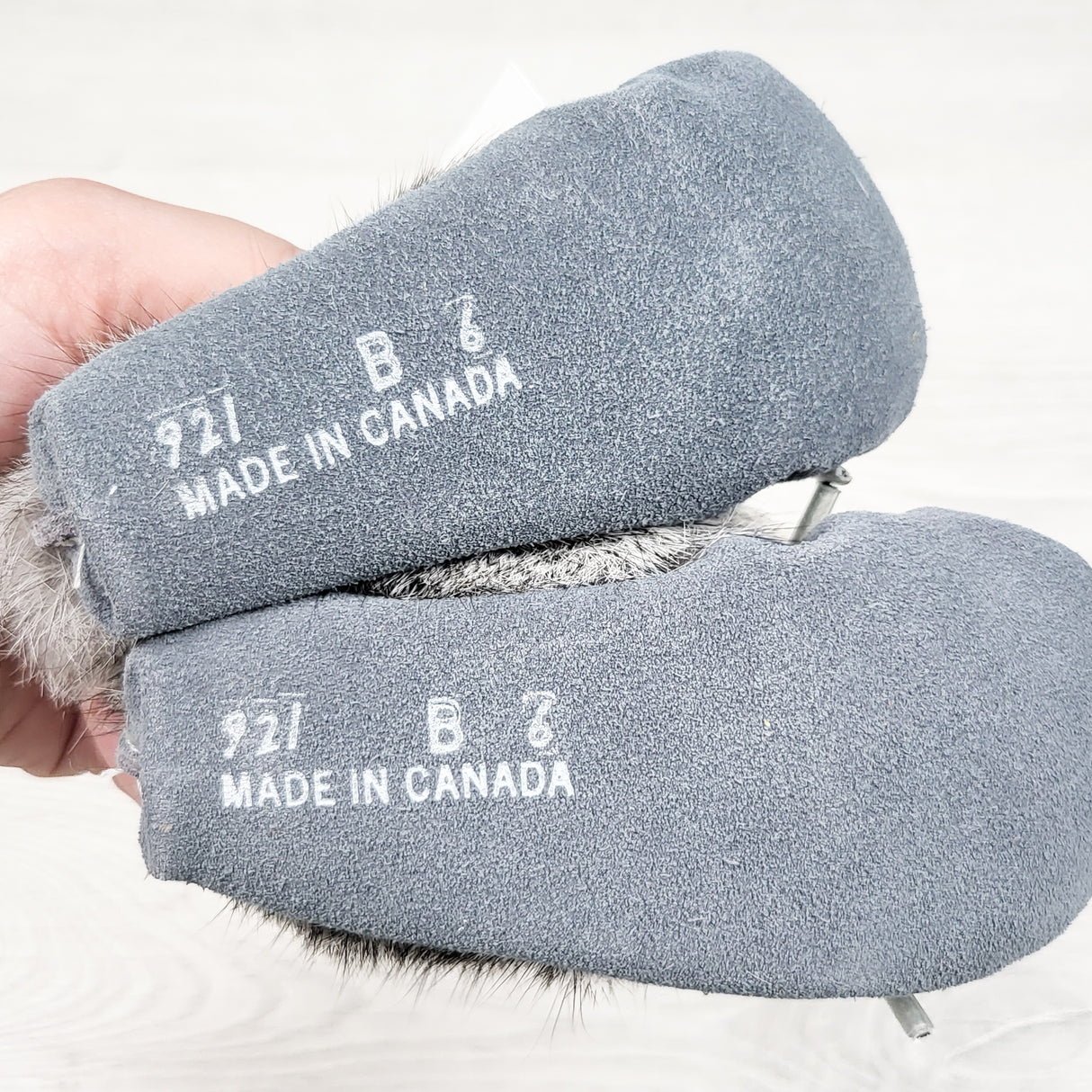 NEW - Laurentian Chief sky blue suede moccasins. Size 6