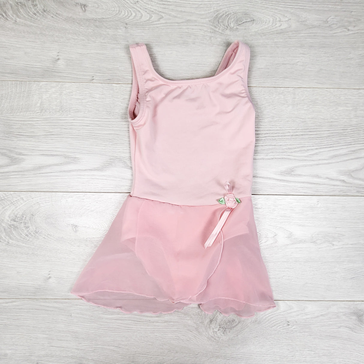 Princess Aurora pink dance leotad with attached skirt. Size 6X/7