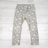 Jamie Kay light grey floral print cotton leggings. Size 4T