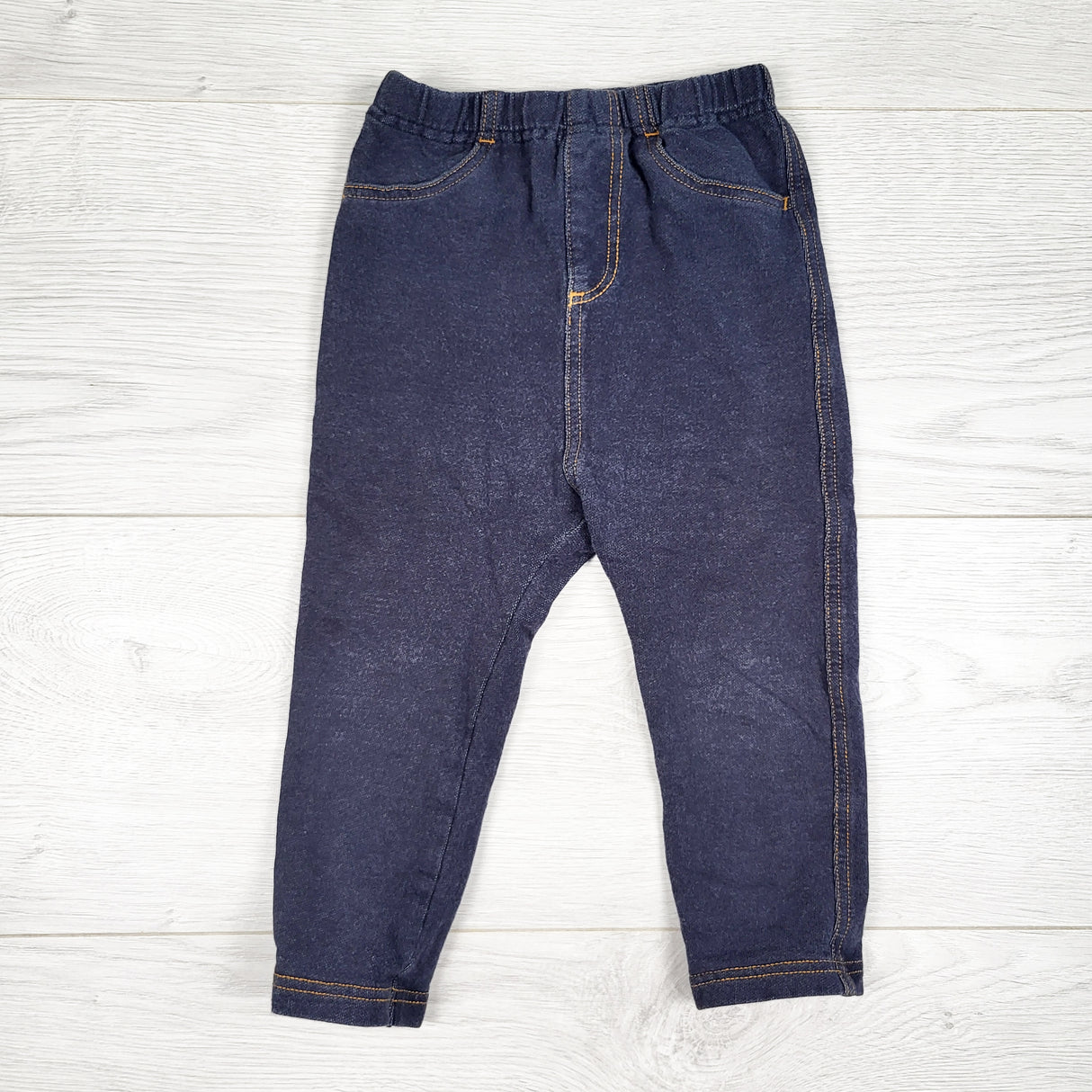 Uniqlo denim look leggings. Size 12-18 months