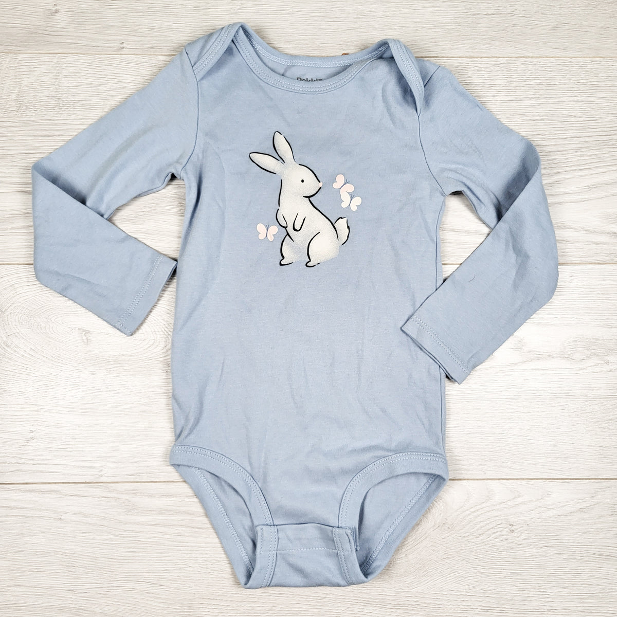 Pekkle blue bodysuit with bunny. Size 24 months