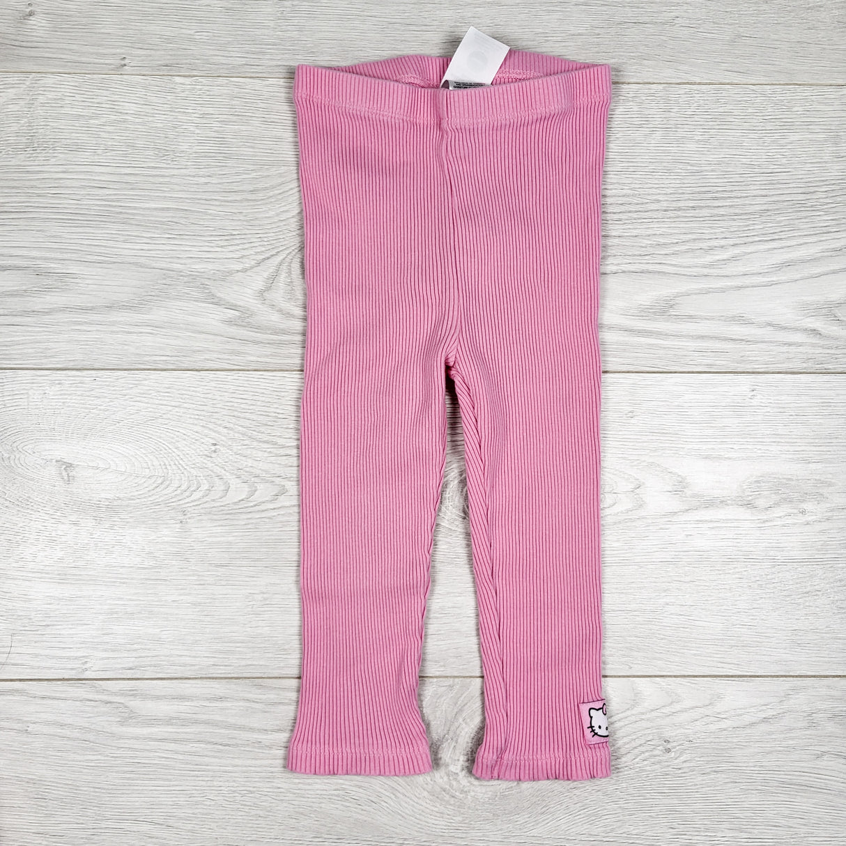 Hello Kitty pink ribbed leggings. Size 24 months