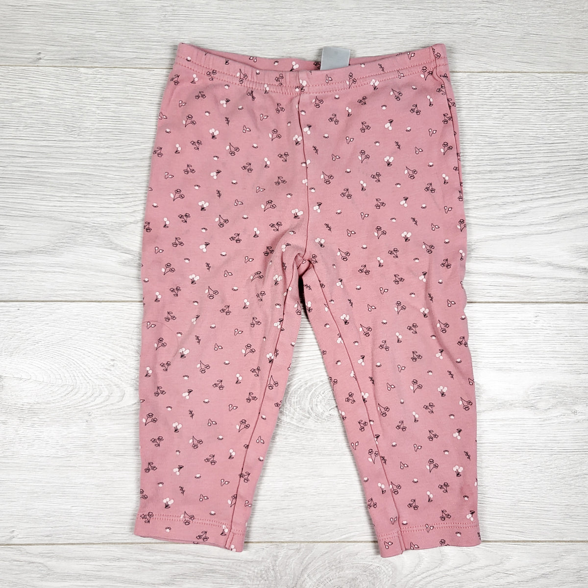 Child of Mine pink floral print leggings. Size 18 months