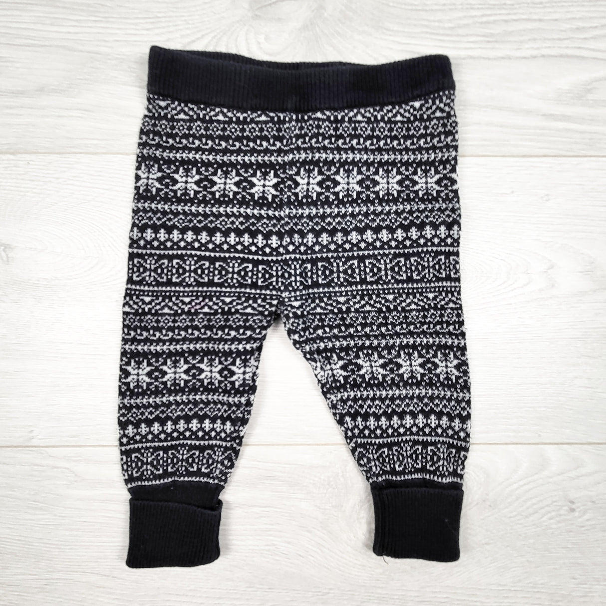 Joe navy patterned sweater leggings. Size 3-6 months