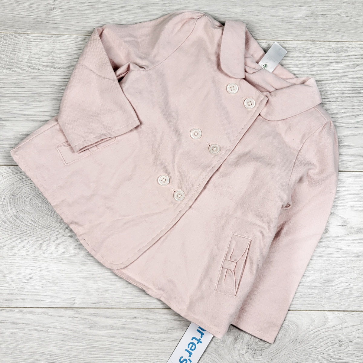 NEW - Carters pink woven cotton jacket. Size 18 months