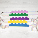 Lot of handmade reversible felt crowns