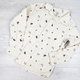 Carters cream coloured woodland themed button down corduroy shirt. Size 8